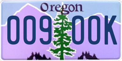 OR license plate 009OOK