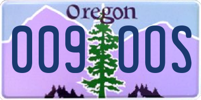 OR license plate 009OOS
