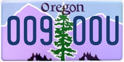 OR license plate 009OOU