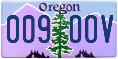 OR license plate 009OOV