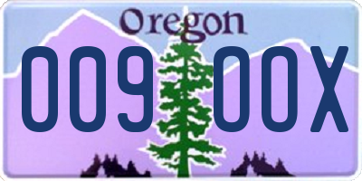 OR license plate 009OOX