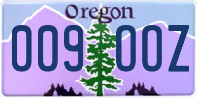 OR license plate 009OOZ