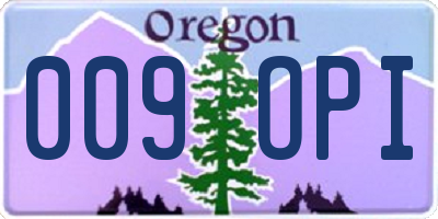 OR license plate 009OPI