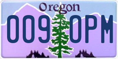 OR license plate 009OPM