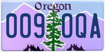 OR license plate 009OQA