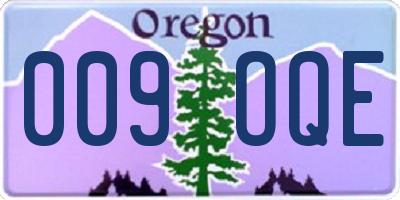 OR license plate 009OQE