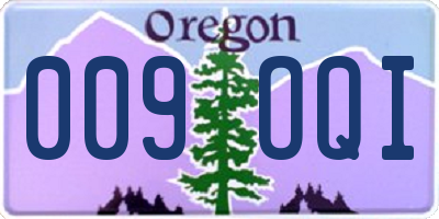 OR license plate 009OQI