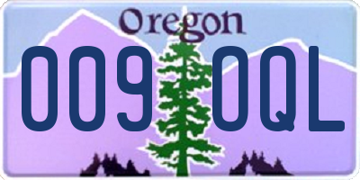 OR license plate 009OQL