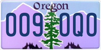 OR license plate 009OQO
