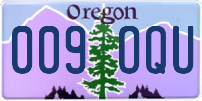 OR license plate 009OQU