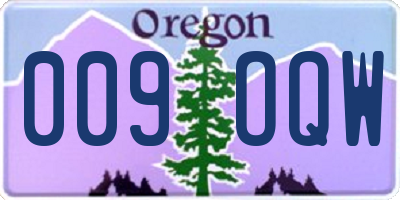 OR license plate 009OQW