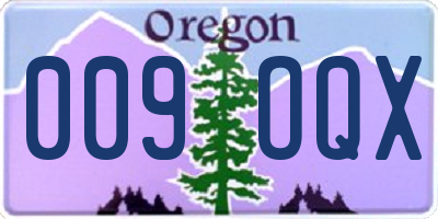 OR license plate 009OQX