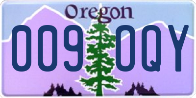 OR license plate 009OQY