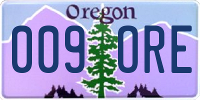 OR license plate 009ORE