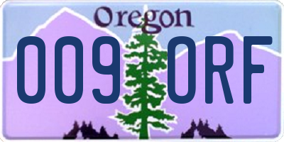 OR license plate 009ORF