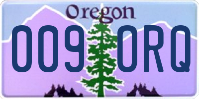 OR license plate 009ORQ