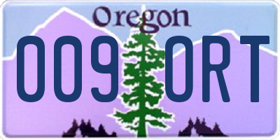 OR license plate 009ORT