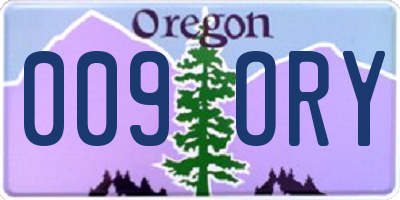 OR license plate 009ORY
