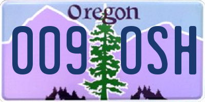 OR license plate 009OSH