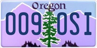 OR license plate 009OSI