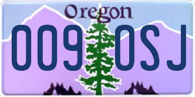 OR license plate 009OSJ
