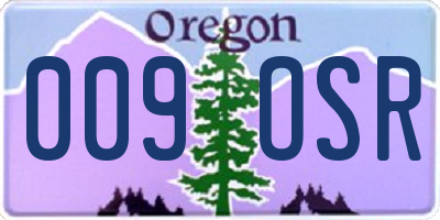OR license plate 009OSR