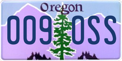 OR license plate 009OSS