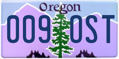 OR license plate 009OST
