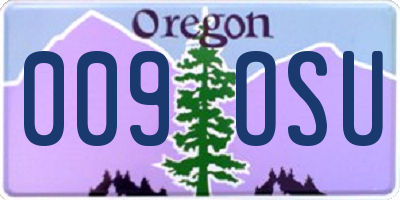 OR license plate 009OSU