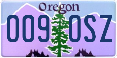 OR license plate 009OSZ