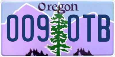 OR license plate 009OTB
