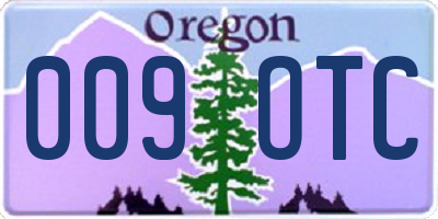 OR license plate 009OTC