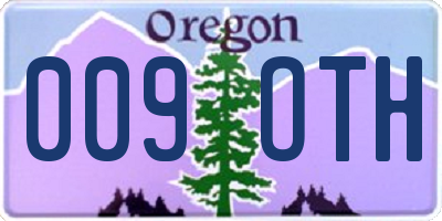 OR license plate 009OTH