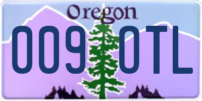 OR license plate 009OTL