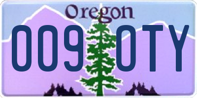 OR license plate 009OTY