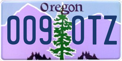 OR license plate 009OTZ