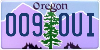 OR license plate 009OUI
