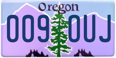 OR license plate 009OUJ