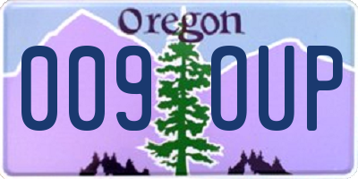 OR license plate 009OUP