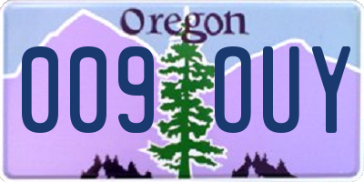 OR license plate 009OUY