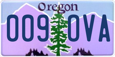 OR license plate 009OVA