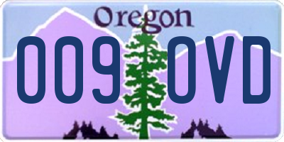 OR license plate 009OVD
