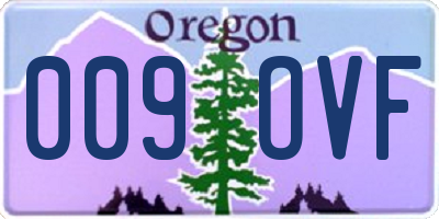 OR license plate 009OVF