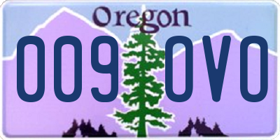 OR license plate 009OVO