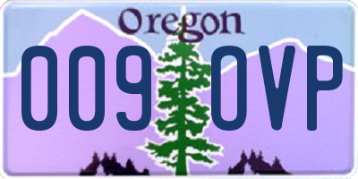 OR license plate 009OVP