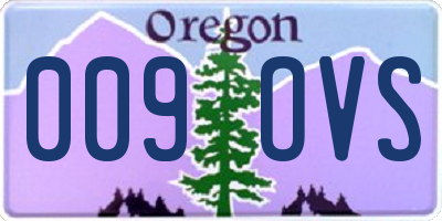 OR license plate 009OVS