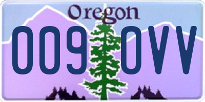 OR license plate 009OVV