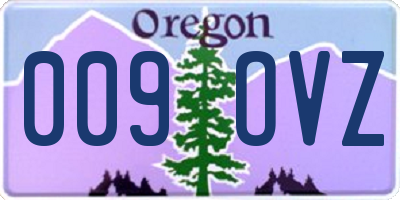 OR license plate 009OVZ