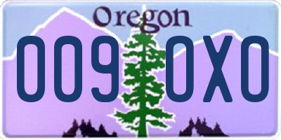 OR license plate 009OXO