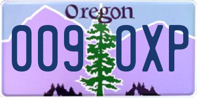 OR license plate 009OXP